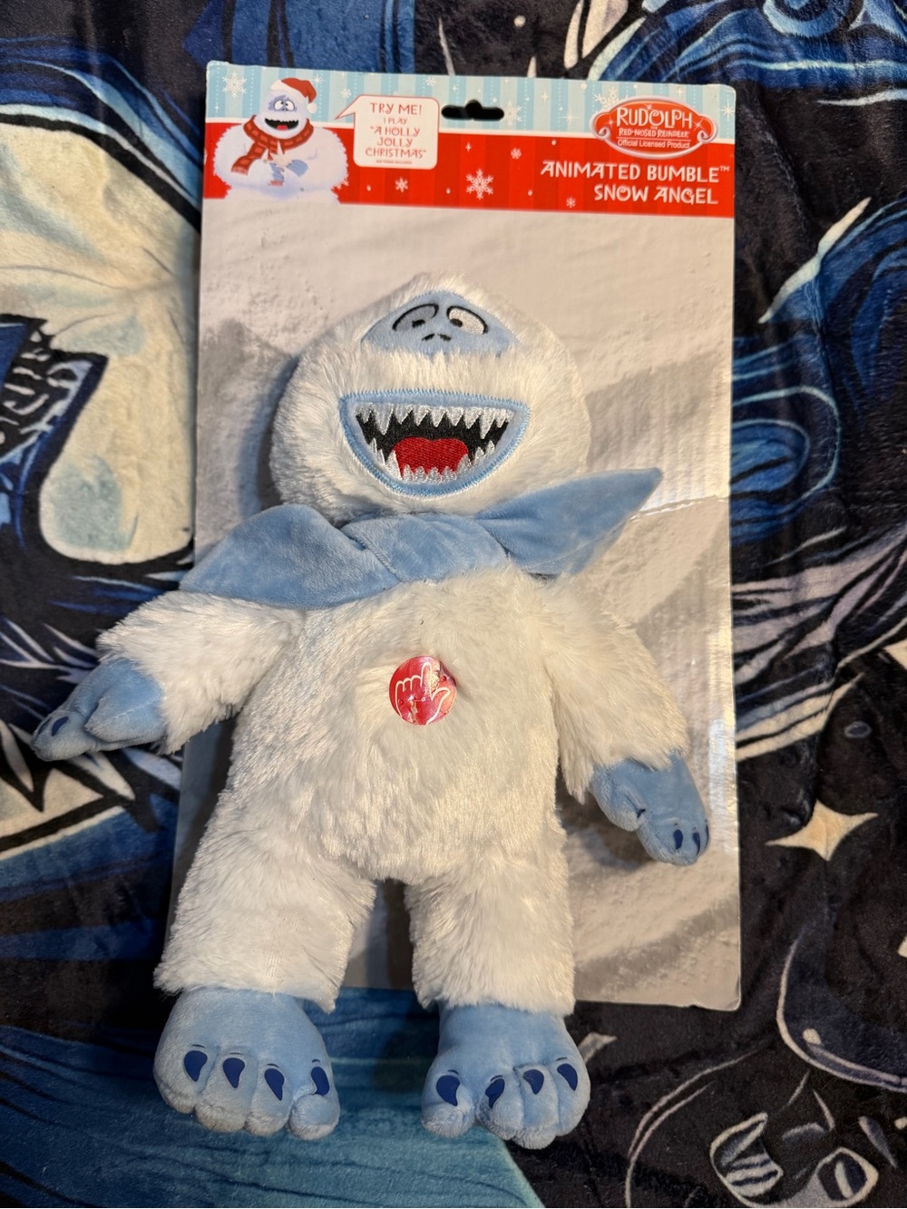 Animated Bumble Snow Angel Plush - White & Light Blue